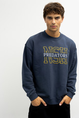Nashville Predators Sweatshirt-Embroidered Crew