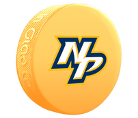 Nashville Predators Gold NP Logo Puck