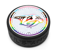 Nashville Predators Pride Engraved Puck