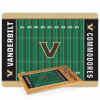 Vanderbilt Commodores - Football Field - Icon Glass Top Cutting Board & Knife Set