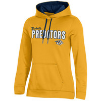 Nashville Predators Sweatshirt-Wmn Champion Gold Hood