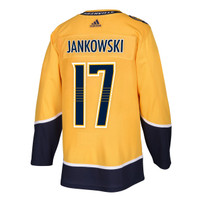 Nashville Predators Adidas Authentic Mark Jankowski Jersey Home/Gold