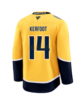 Nashville Predators Fanatics ALEX KERFOOT Home GOLD PREMIUM JERSEY