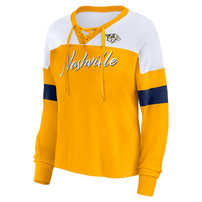 Nashville Predators Fanatics W L/S Biblend L/S Fashion Top