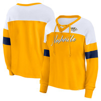 Nashville Predators Fanatics W L/S Biblend L/S Fashion Top