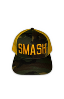 Nashville Predators Hat Green/Gold Multi Cam Gold Mesh