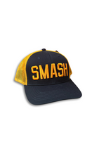 Nashville Predators Hat-SMASH Trucker Gold Mesh