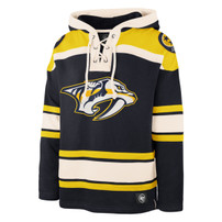 Nashville Predators 47Brand Mens Navy Superior Lace Hoodie
