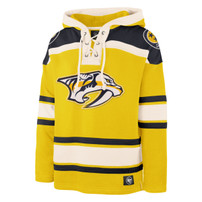 Nashville Predators '47 Brand Gold Superior Lace Hoodie