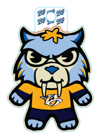 Nashville Predators Sticker-Mini Gnash
