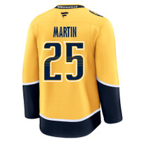 Nashville Predators Fanatics Premium Brady Martin Jersey Home/Gold