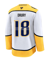 Nashville Predators Fanatics JACK DRURY Road WHITE PREMIUM JERSEY