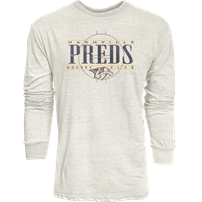 NASHVILLE PREDATORS BLUE84 MEN'S FACEPUCK LONG-SLEEVE TEE