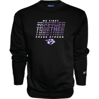 Nashville Predators Blue84 Hockey Fights Cancer Blackstorm Crew Sweatshirt