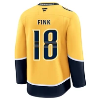 NASHVILLE PREDATORS FANATICS AIDEN FINK HOME GOLD JERSEY