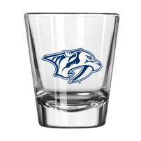 NASHVILLE PREDATORS LOGOBRANDS PRED HEAD SHOT GLASS