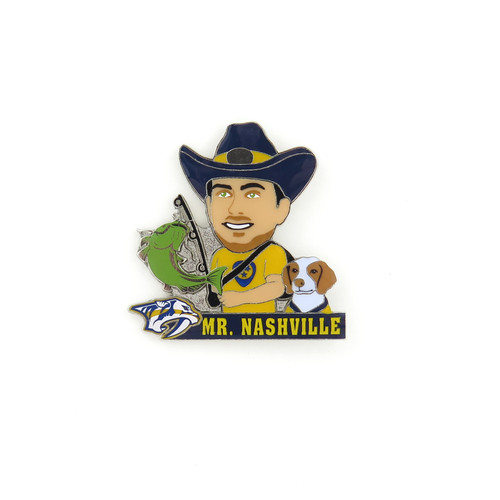 NASHVILLE PREDATORS TOP QUALITY NHL LICENSED 1" CLASSIC JERSEY LAPEL  PIN - NEW!