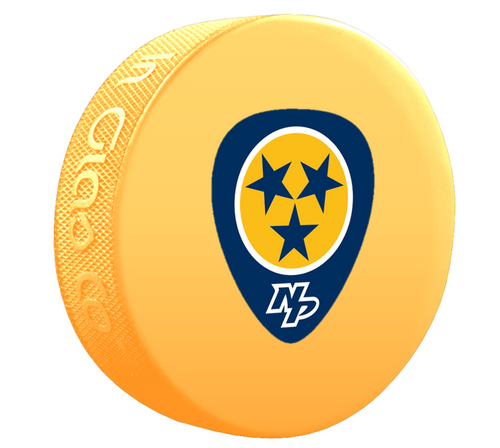 Nashville Predators Gold Pick Logo Puck