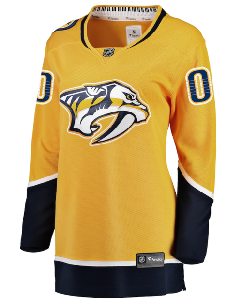 Customizable - Nashville Predators Fanatics Breakaway Women's Jersey Home/ Gold - Nashville Predators Locker Room