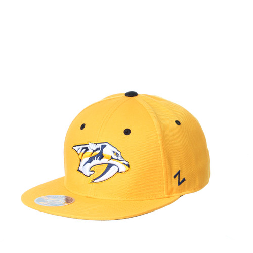 Nashville Predators Hat-Fitted Gold Pred Head