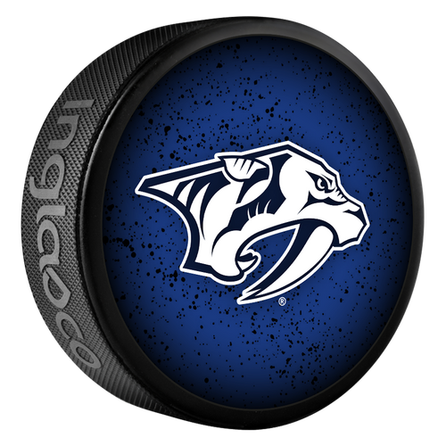 Nashville Predators Puck-Dirty Blue Pred Head