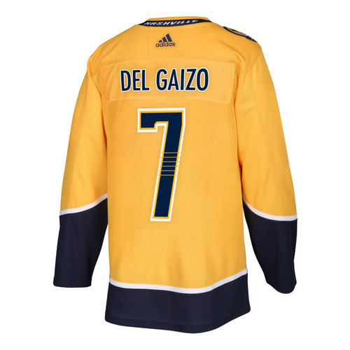 Nashville Predators Adidas Authentic Marc Del Gaizo Jersey Home/Gold