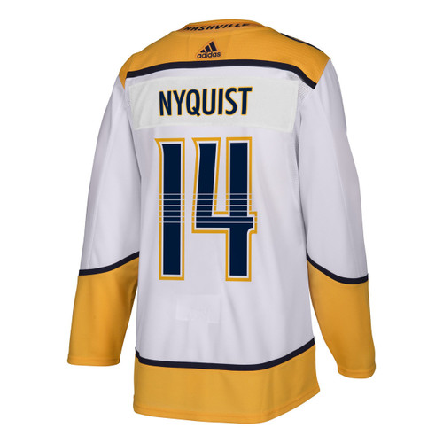 Nashville Predators Adidas Authentic Gustav Nyquist Jersey Road/White