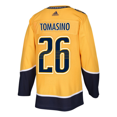 Nashville Predators Adidas Authentic Philip Tomasino Jersey Home/Gold