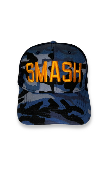 Nashville Predators Hat SMASH Multi Cam Nvy/Gld