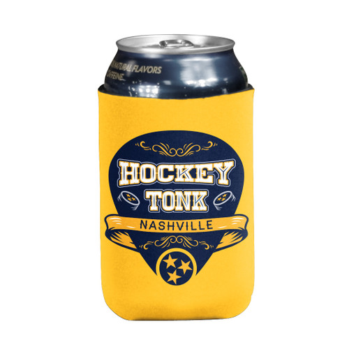 Nashville Predators Koozie Hockey Tonk Gold