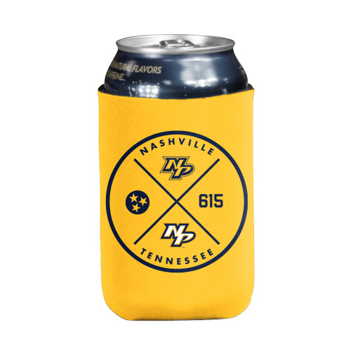 Nashville Predators Koozie-Area Code Gold - Nashville Predators