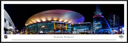 Nashville Predators - Bridgestone Arena Exterior Panoramic Photo (Standard Frame)