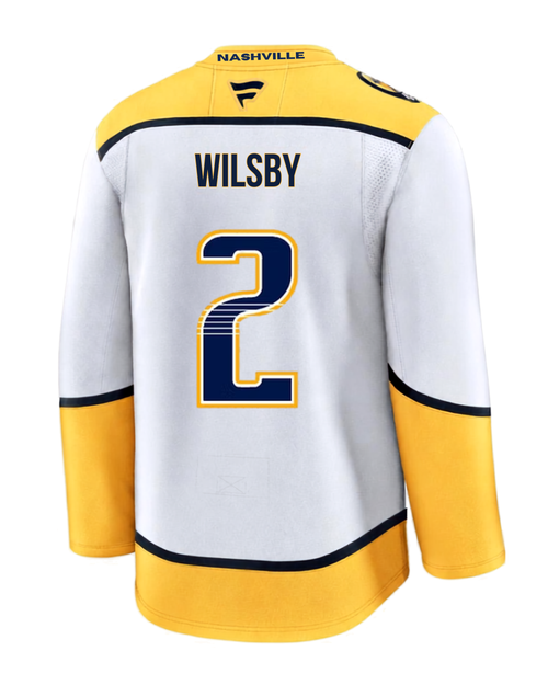 Nashville Predators Fanatics Adam Wilsby Road White Premium Jersey