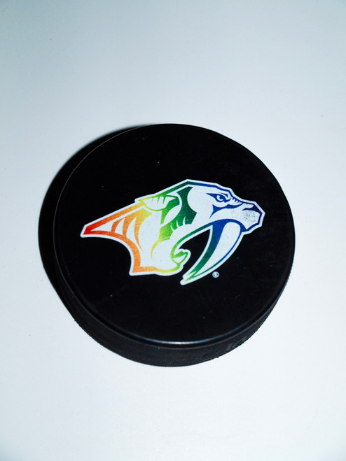 Nashville Predators Puck-Pride Night 2024