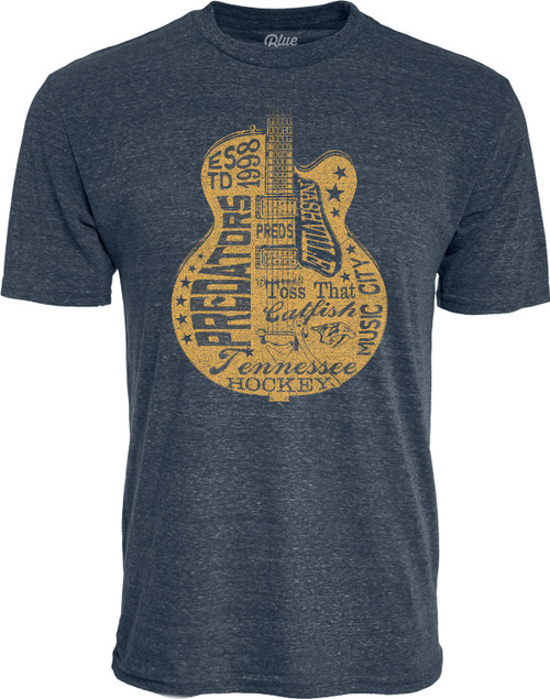 Nashville Predators TEE-BLUE GUITAR
