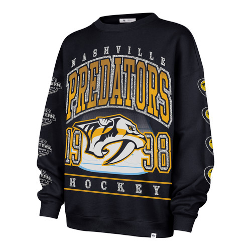 Nashville Predators 47Brand Womens Go Big Crew Sweatshirt