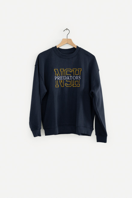 Nashville Predators Sweatshirt-Wmn Embroidered Crew