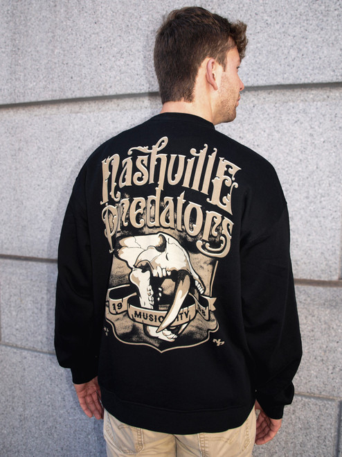 Nashville Predators Sweatshirt-Fossil Crew