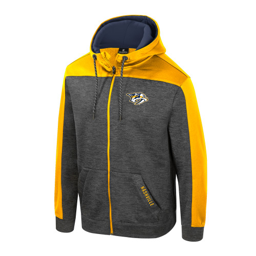 Nashville Predators Colosseum Mens Chester Full Zip Hoodie
