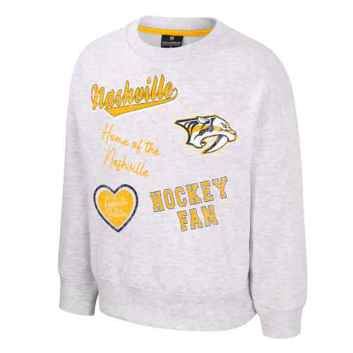 Nashville Predators Colosseum Youth Coco Crew Sweatshirt