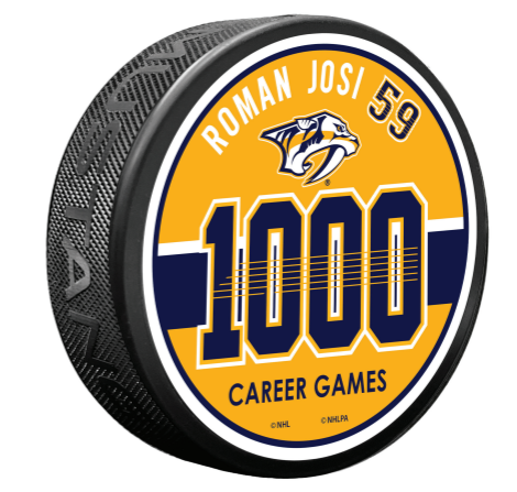 NASHVILLE PREDATORS PUCK JOSI 1000 GOAT