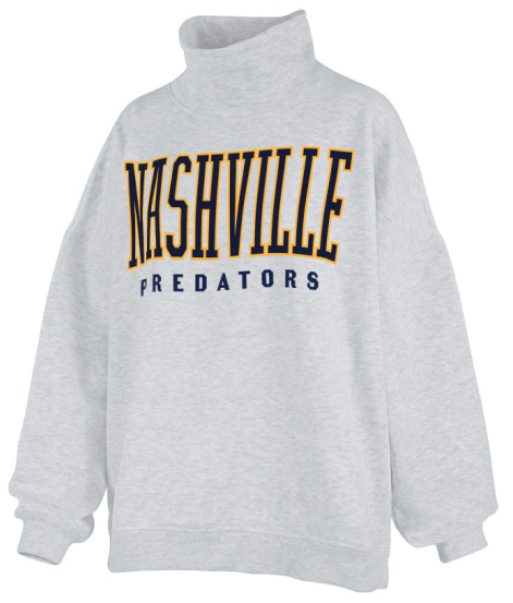 Nashville Predators Pressbox Wmn Southlawn Crew Sweatshirt