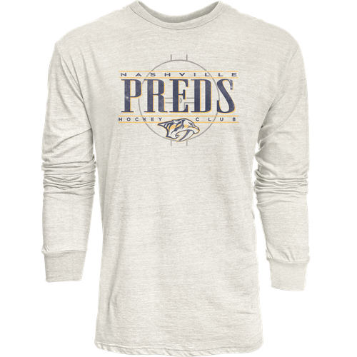 NASHVILLE PREDATORS BLUE84 MEN'S FACEPUCK LONG-SLEEVE TEE