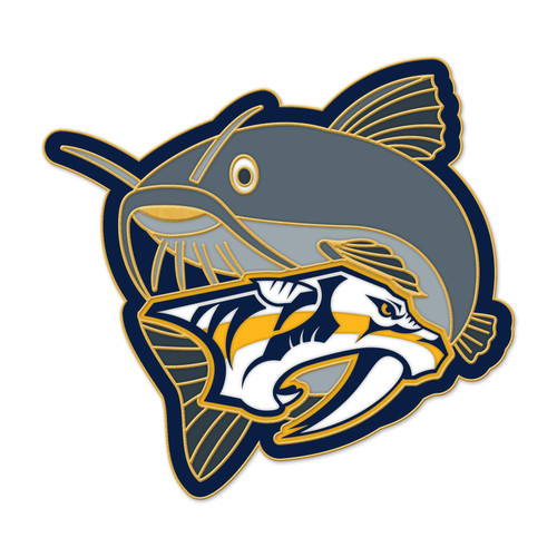 NASHVILLE PREDATORS WINCRAFT CATFISH LAPEL PIN
