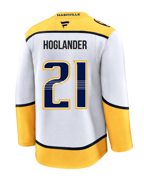 Nashville Predators Fanatics NILS HOGLANDER Road WHITE PREMIUM JERSEY