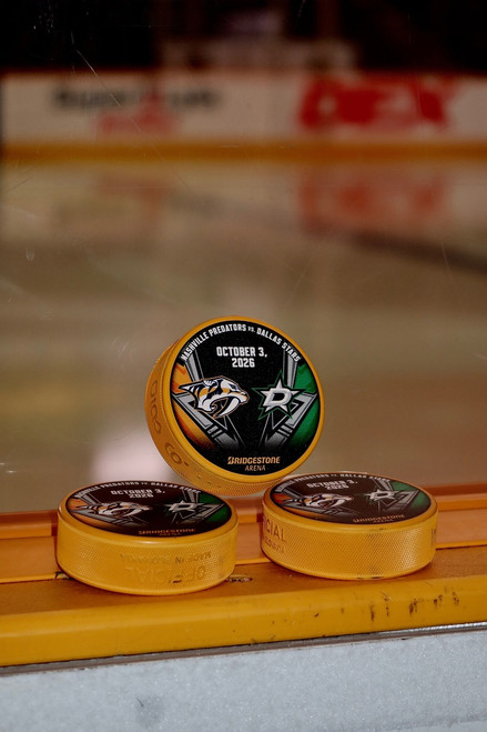 NASHVILLE PREDATORS MATCHUP PUCKS vs. Dallas Stars October 3rd