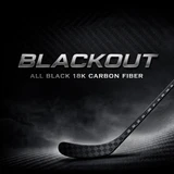 New - Blackout X-LITE hockey sticks with all black natural 18K carbon fiber finish
