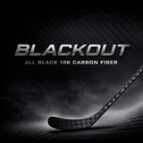 New - Blackout X-LITE hockey sticks with all black natural 18K carbon fiber finish