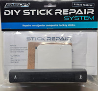 Junior Hockey Stick Repair System - Do-It-Yourself Stick Repair System from Bison Hockey Sticks - Without Wooden End-Plug Final