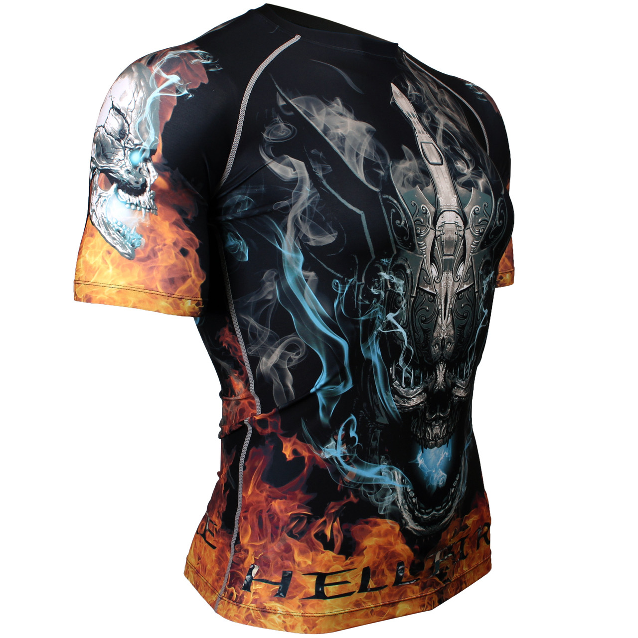 HELL FIRE [FX-320] Full graphic compression short sleeve shirt